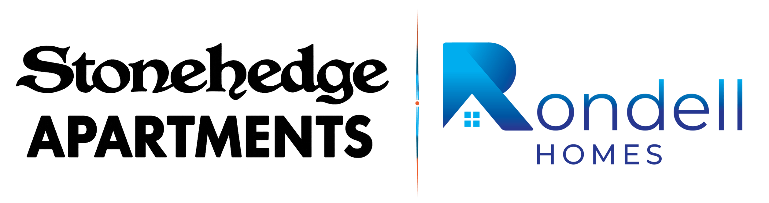 Stonehedge Apartments and Rondell Homes logos.